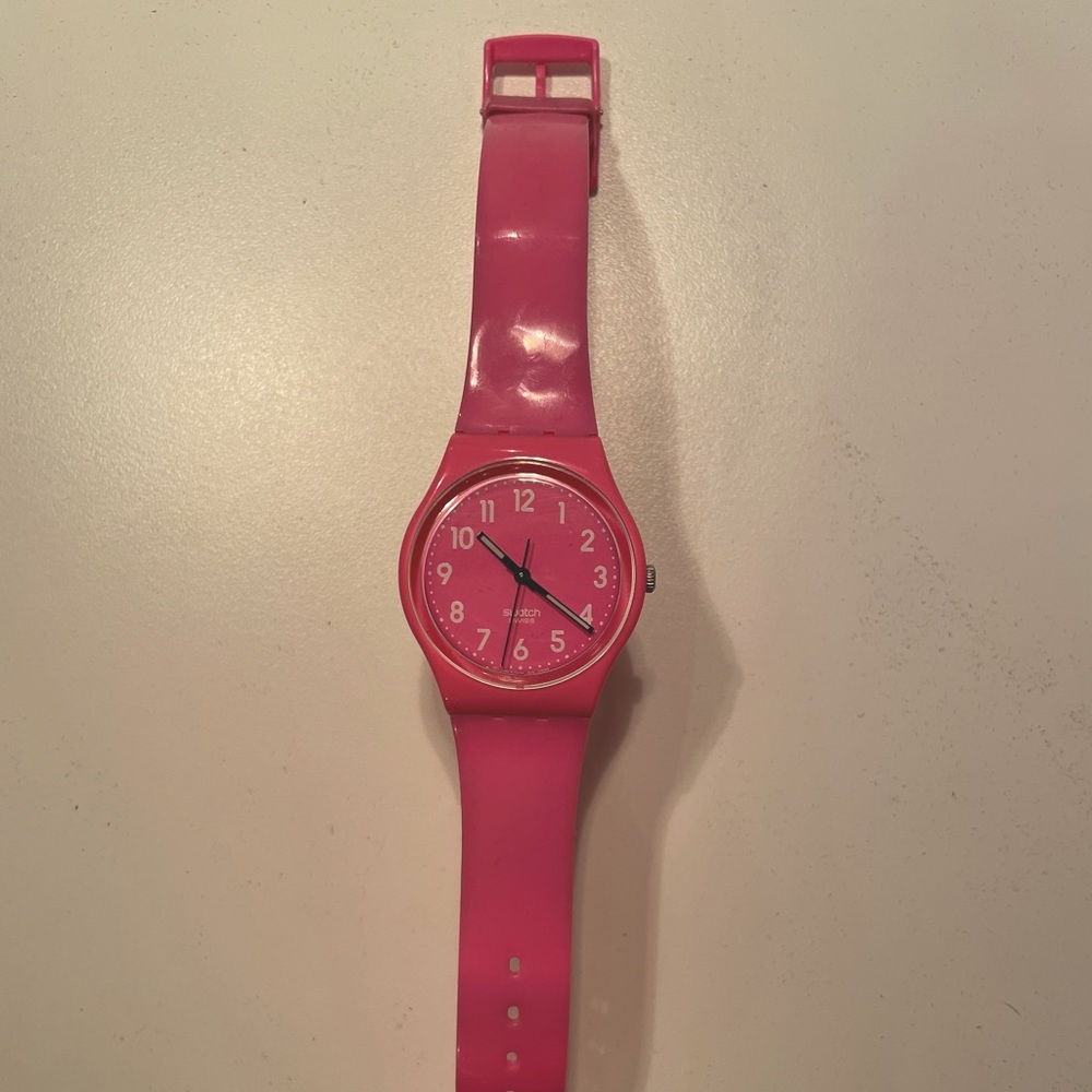 Classic Pink Swatch Watch